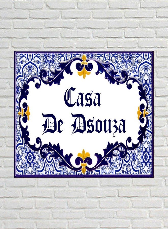 نتكيس لوحات أسماء شخصية من نوتكيس للمنزل - لوحة اسم خارجية مخصصة - طباعة رقمية مقاومة للماء من صن بورد - تصميم مستوحى من غوا البرتغالية - Image 2